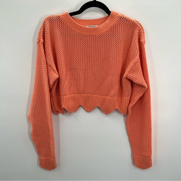 Ronny Kobo Knit Sweater Pullover Pastel Orange Long Sleeve Small - Picture 4 of 8
